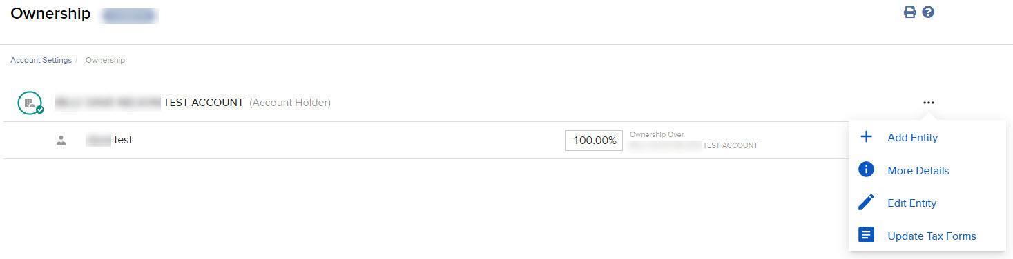 The owndership panel in org. portal. 